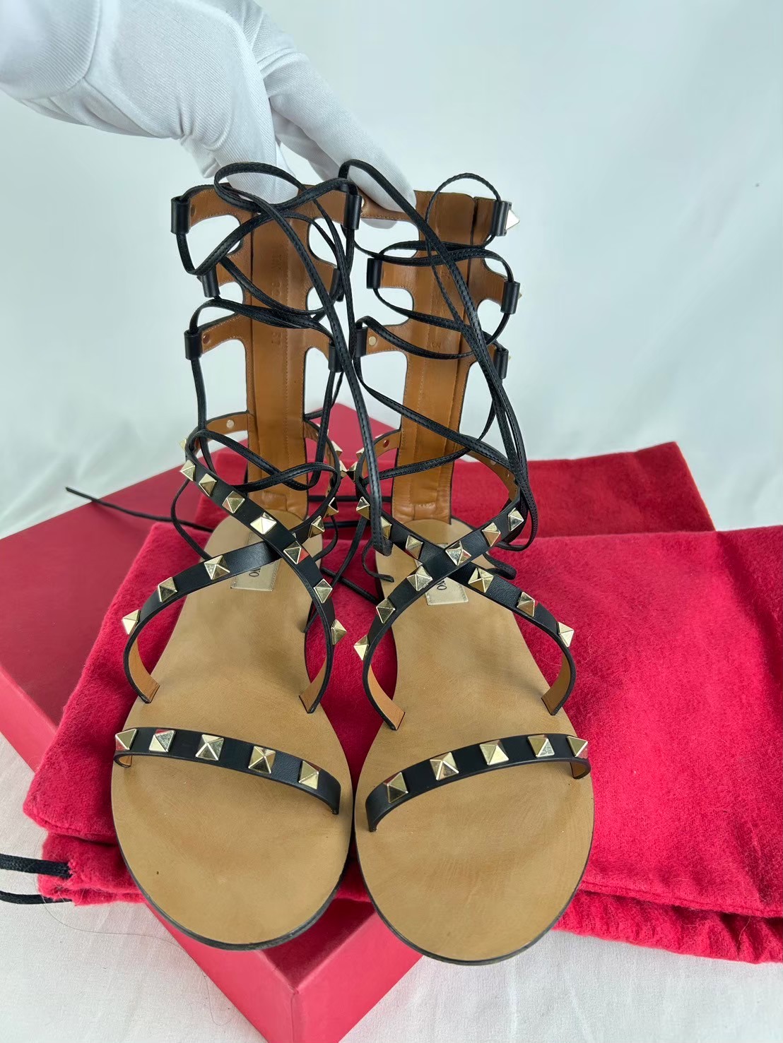 Valentino Gladiator Rockstud Sandals - Image 6
