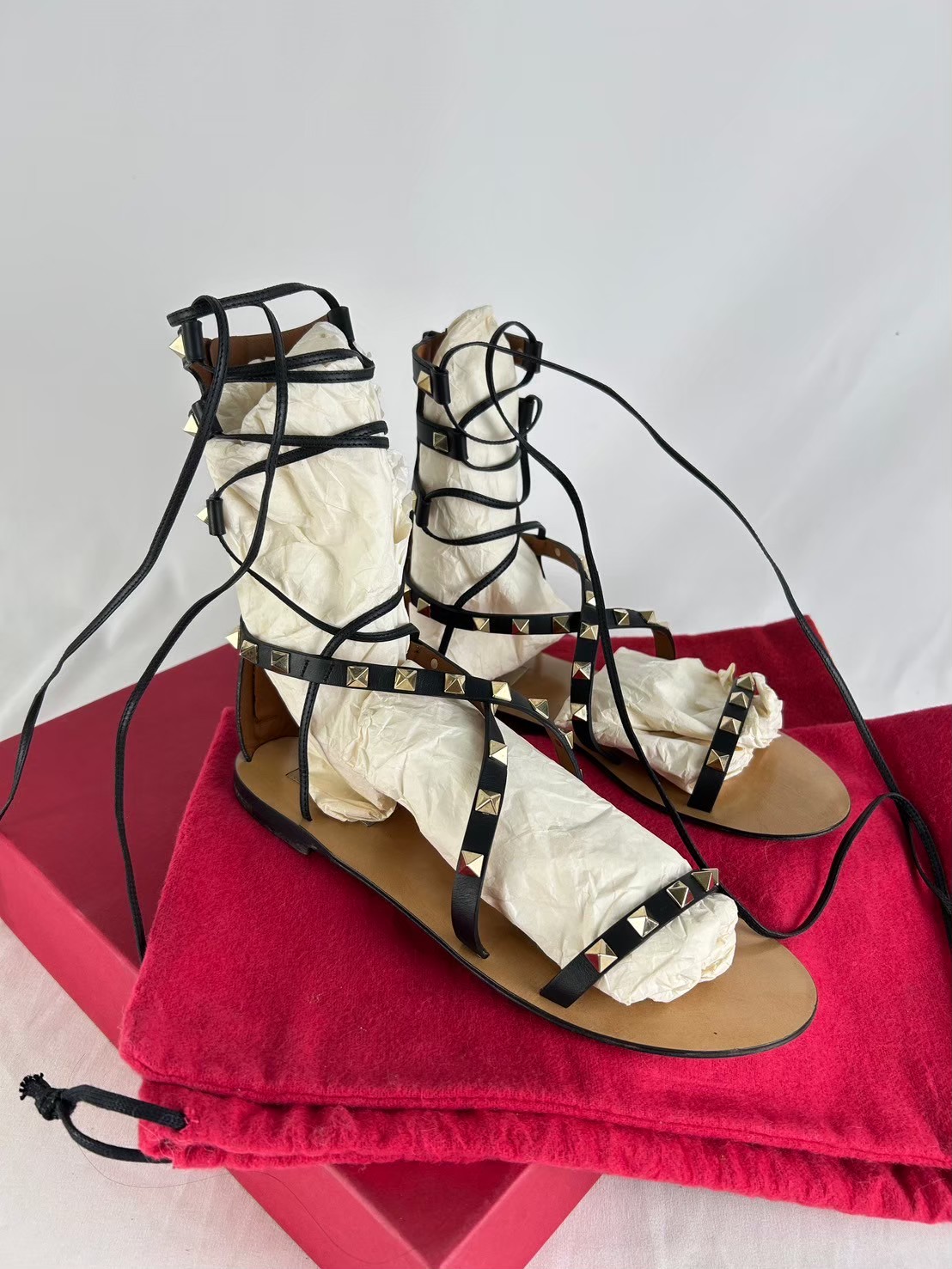 Valentino Gladiator Rockstud Sandals - Image 3