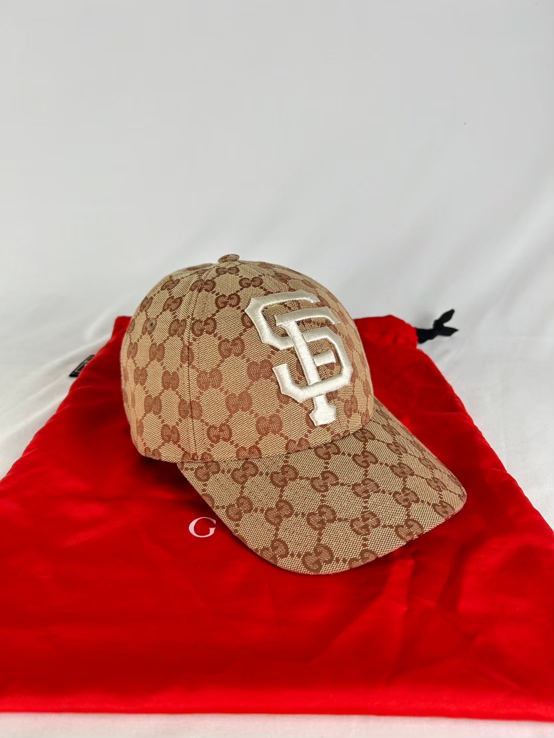 Gucci Unisex Beige Gg Canvas Sf Giants Baseball Hat Y2022 - Image 3
