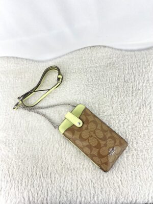 Coach  North/South Phone Crossbody in Signature Canvas