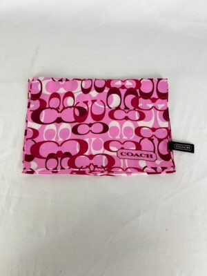 Coach Pink Full Pattern Silk Scarf