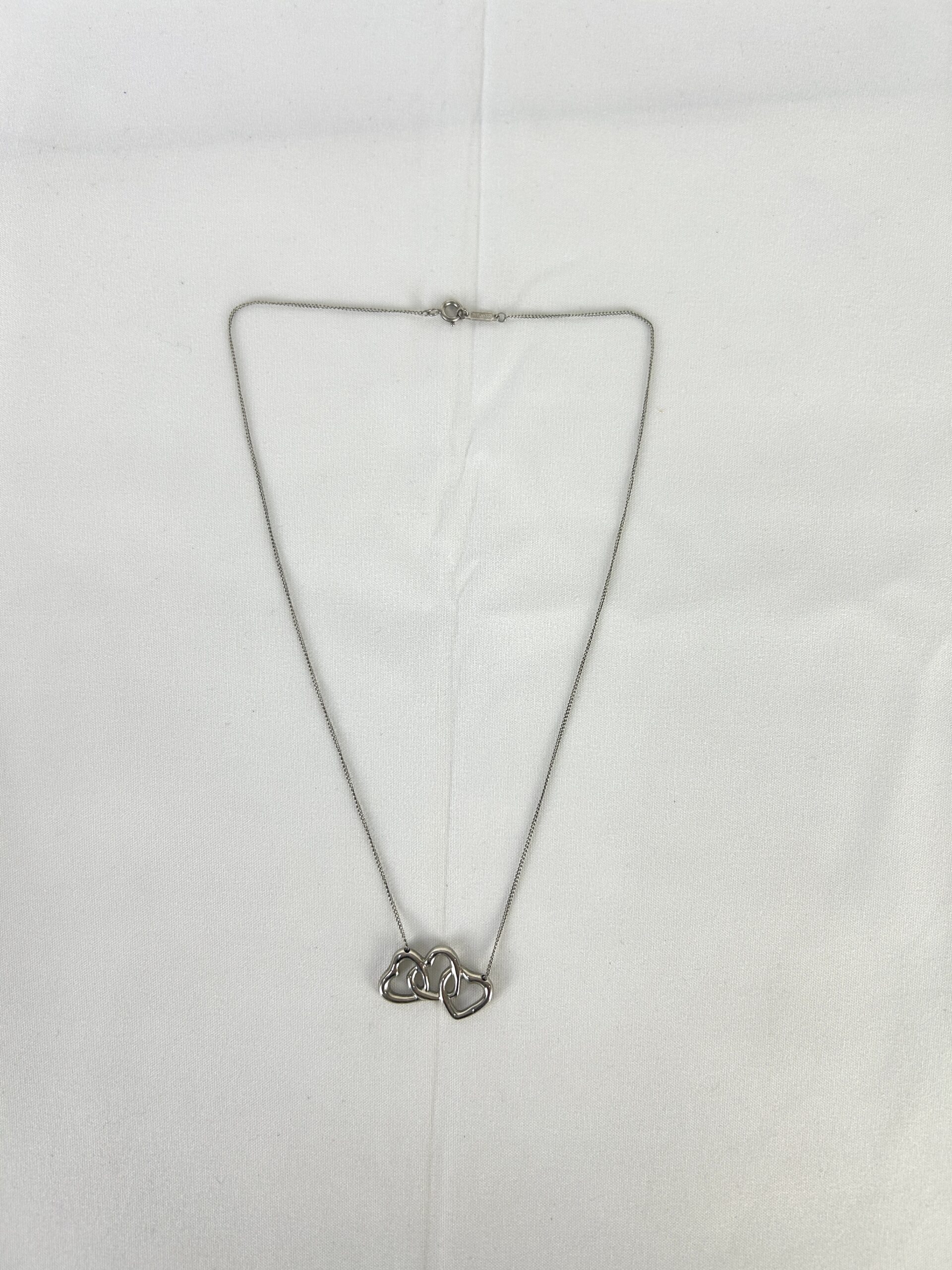Tiffany&Co Triple Open Heart Necklace