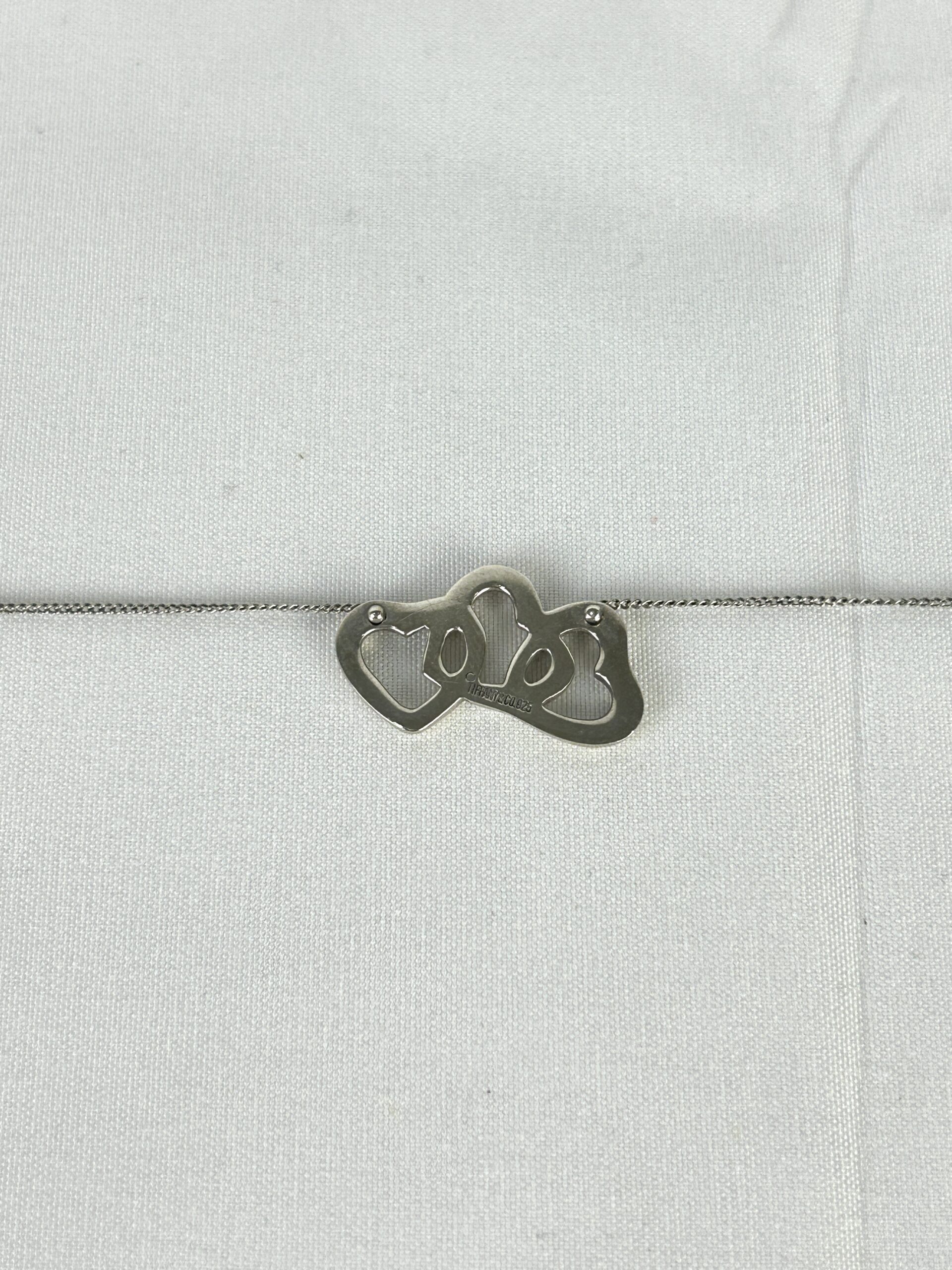 Tiffany&Co Triple Open Heart Necklace - Image 4