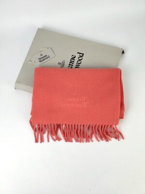 Vivienne Westwood Embroidered Logo Peach Scarf