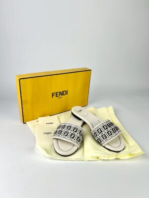 Fendi FF Interlace flat Sandals