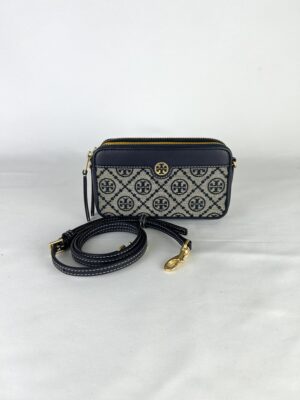 ToryBurch Mini T Monogram Double Zip Bag