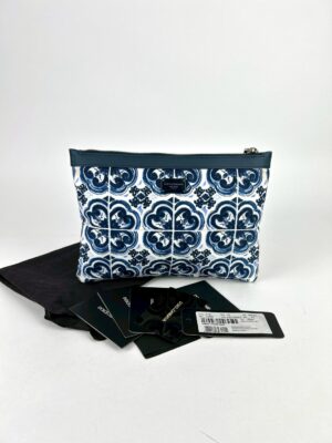 Dolce&Gabbana Majolica Print Nylon Pouch