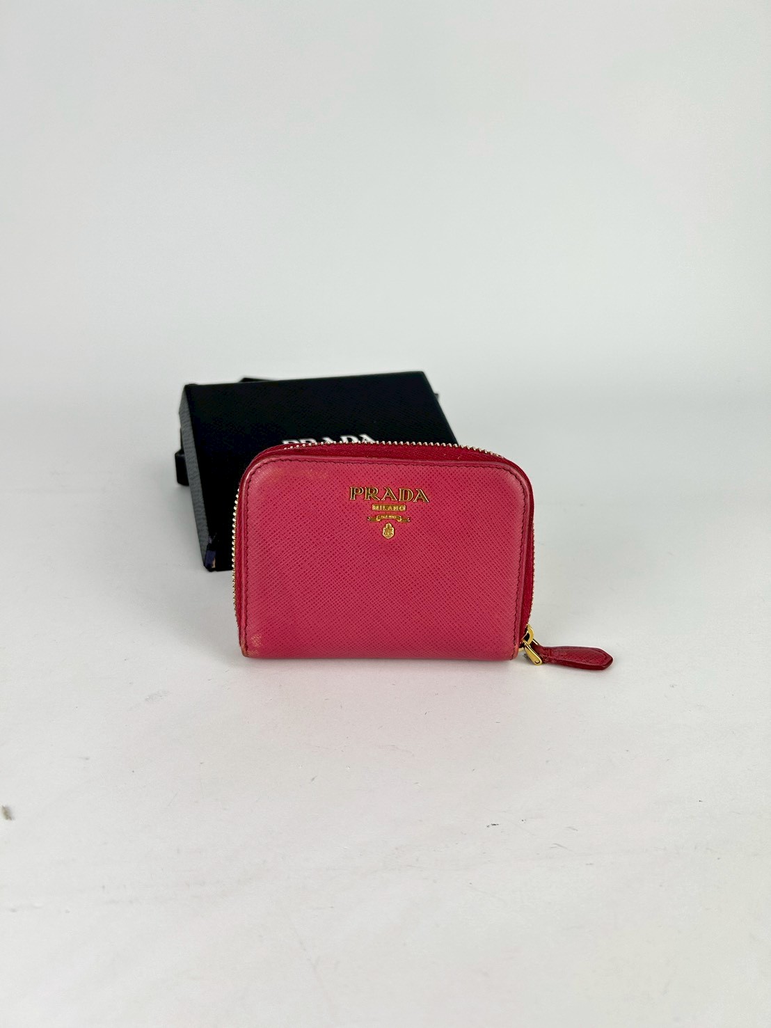 Prada Saffiano Cion Purse Zip Wallet