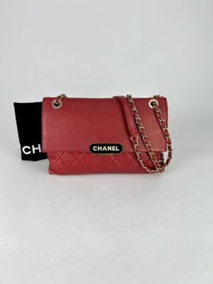 Chanel Quilted Retro Label Click Flap bag Y2017