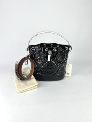 ToryBurch  Mini T Monogram Bucket bag