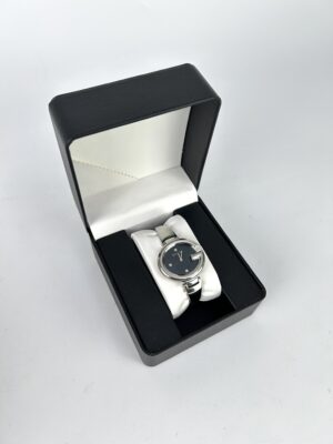 Gucci Guccissima stainless Steel Watch Black Dial Silver