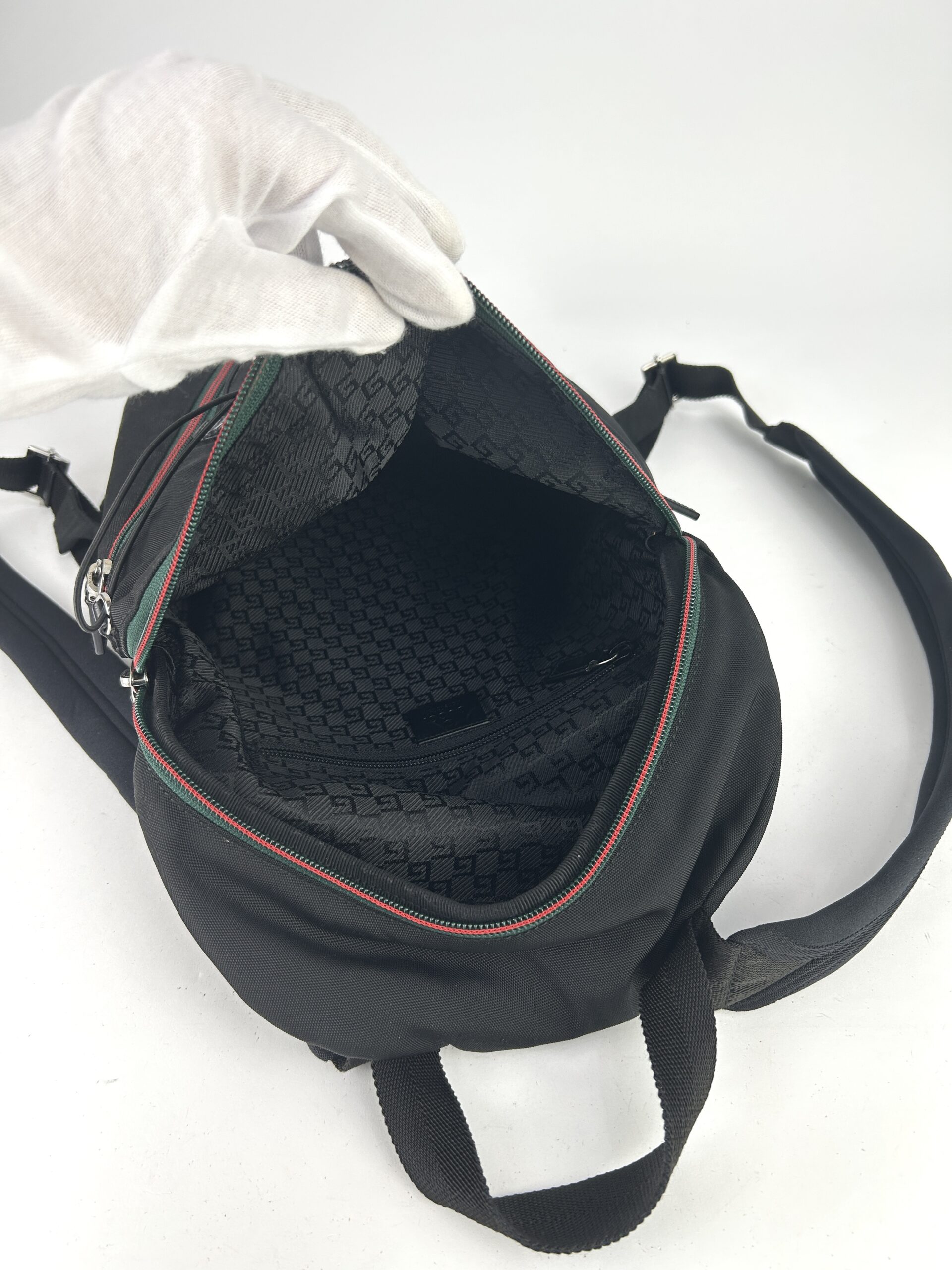 Gucci Nylon Web Zipper Line Backpack bag - Image 6