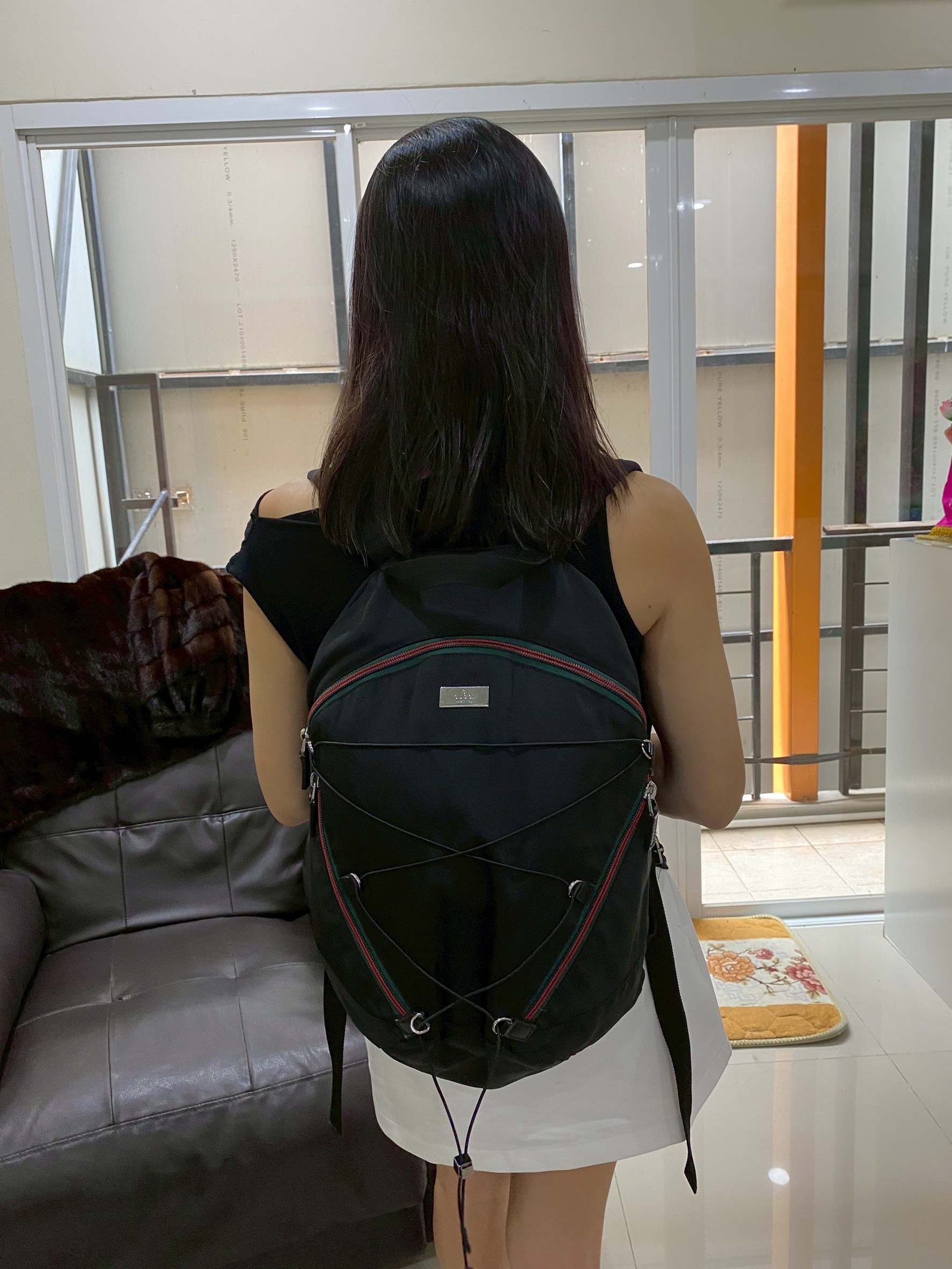 Gucci Nylon Web Zipper Line Backpack bag - Image 2