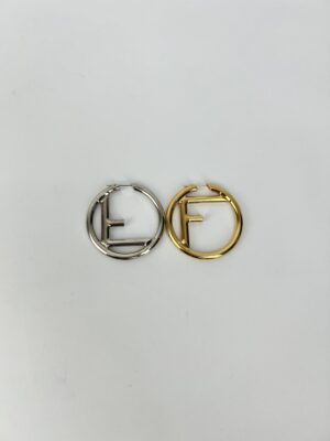 FENDI  Metal FF Hoop Earrings