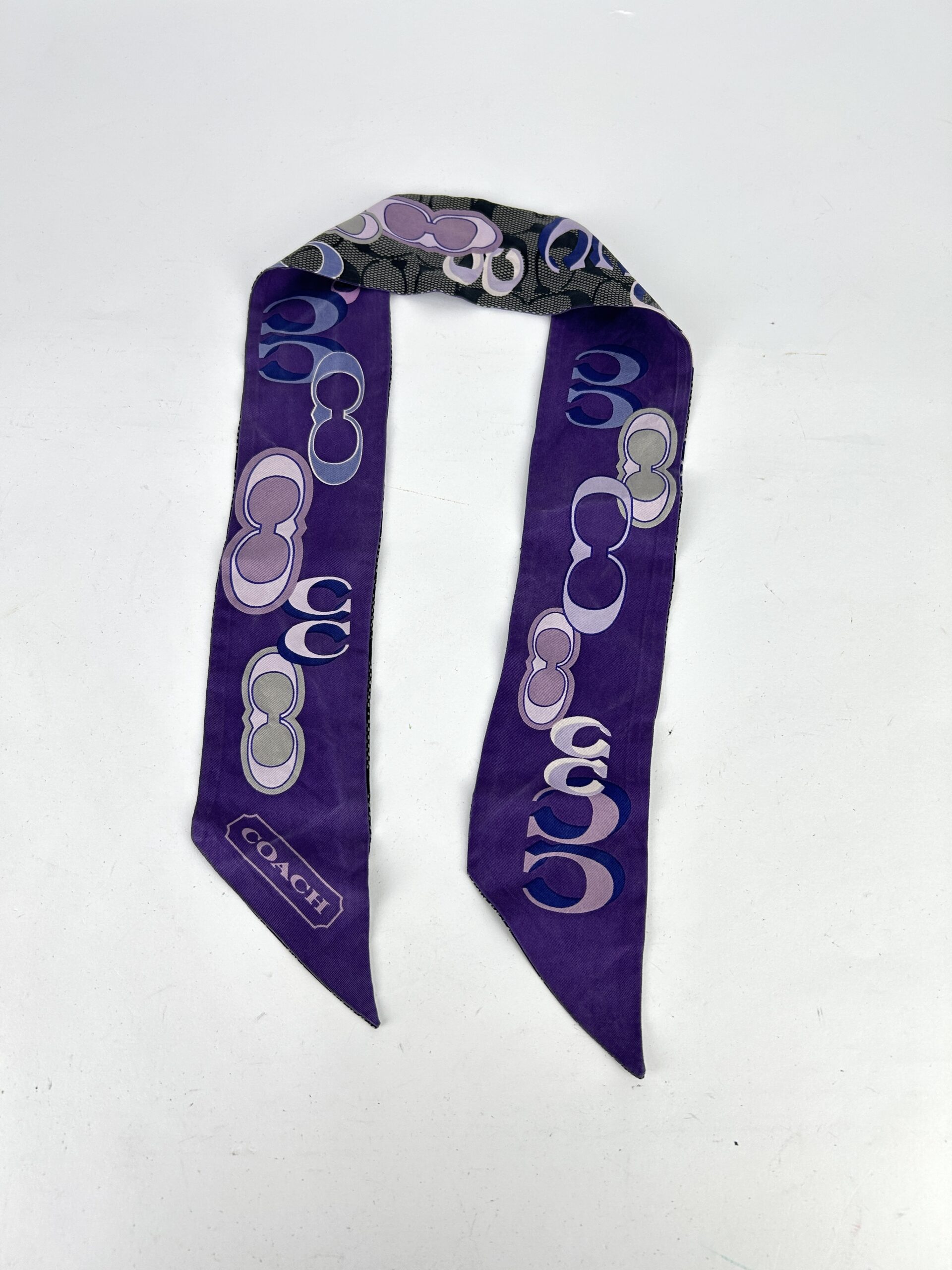 Coach Signature Silk Shinny Scarf - Image 3