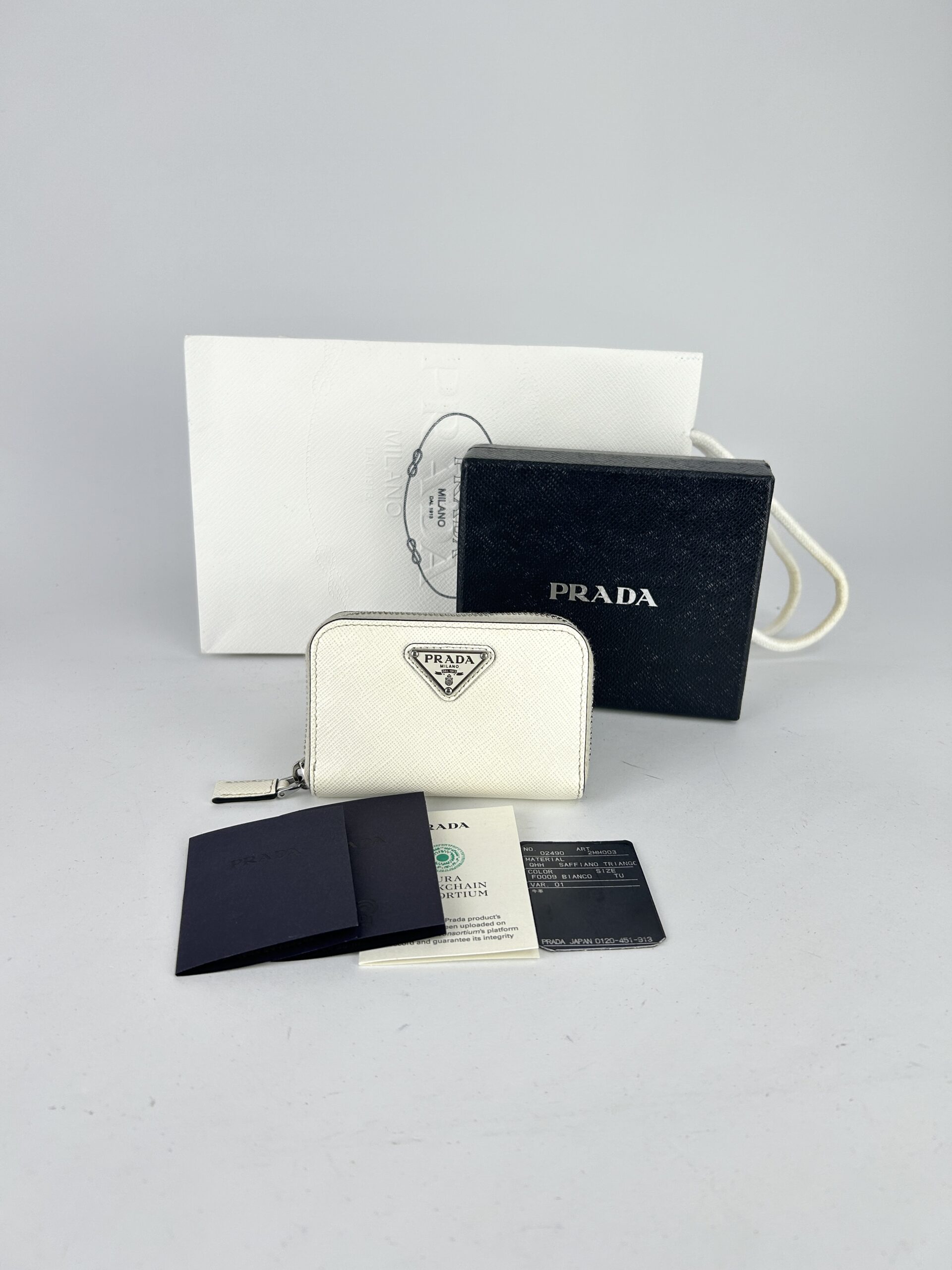 Prada Saffiano Coin Purse ฝังชิพ
