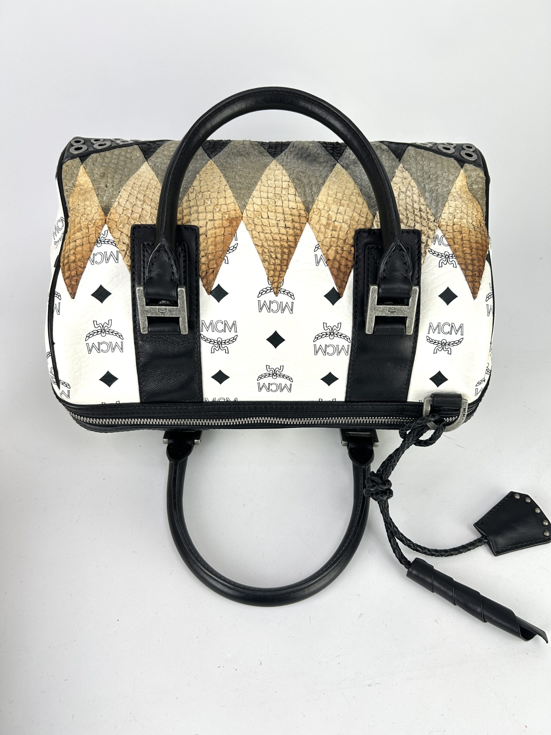 Mcm Boston Harlequin Diamond Bag - Image 5