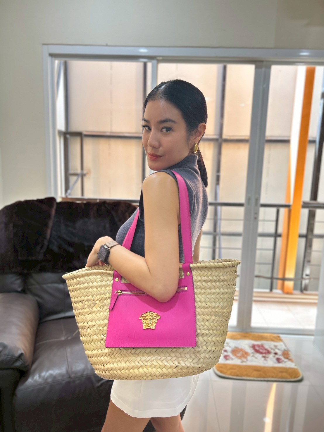 Versace Top Handler small Basket tote bag RFID - Image 2