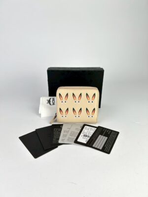 Mcm Rabbit Mini Zip Around Wallet