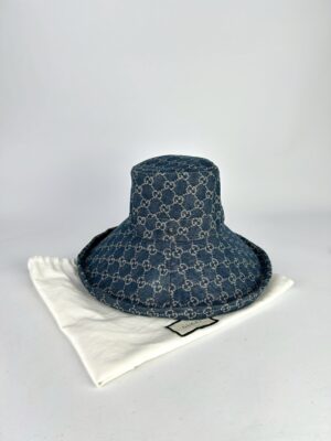 Gucci Eco Washed Denim Wide Brim Hat