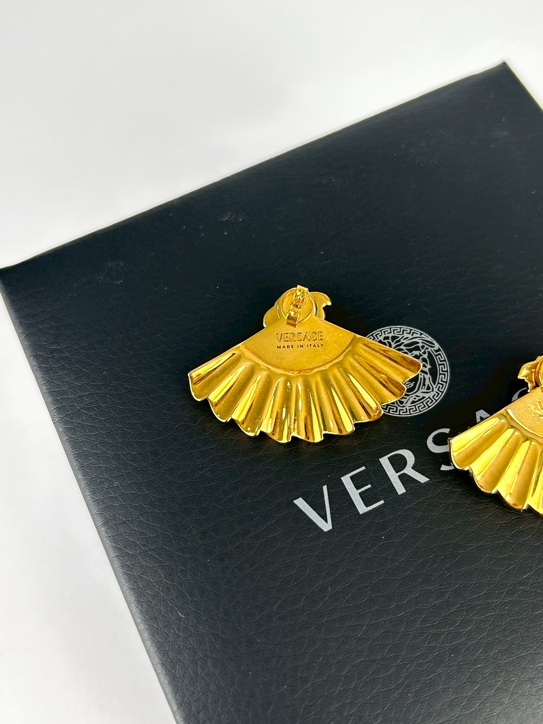 Versace Medusa Fan Crystal Earrings Y2023 - Image 5