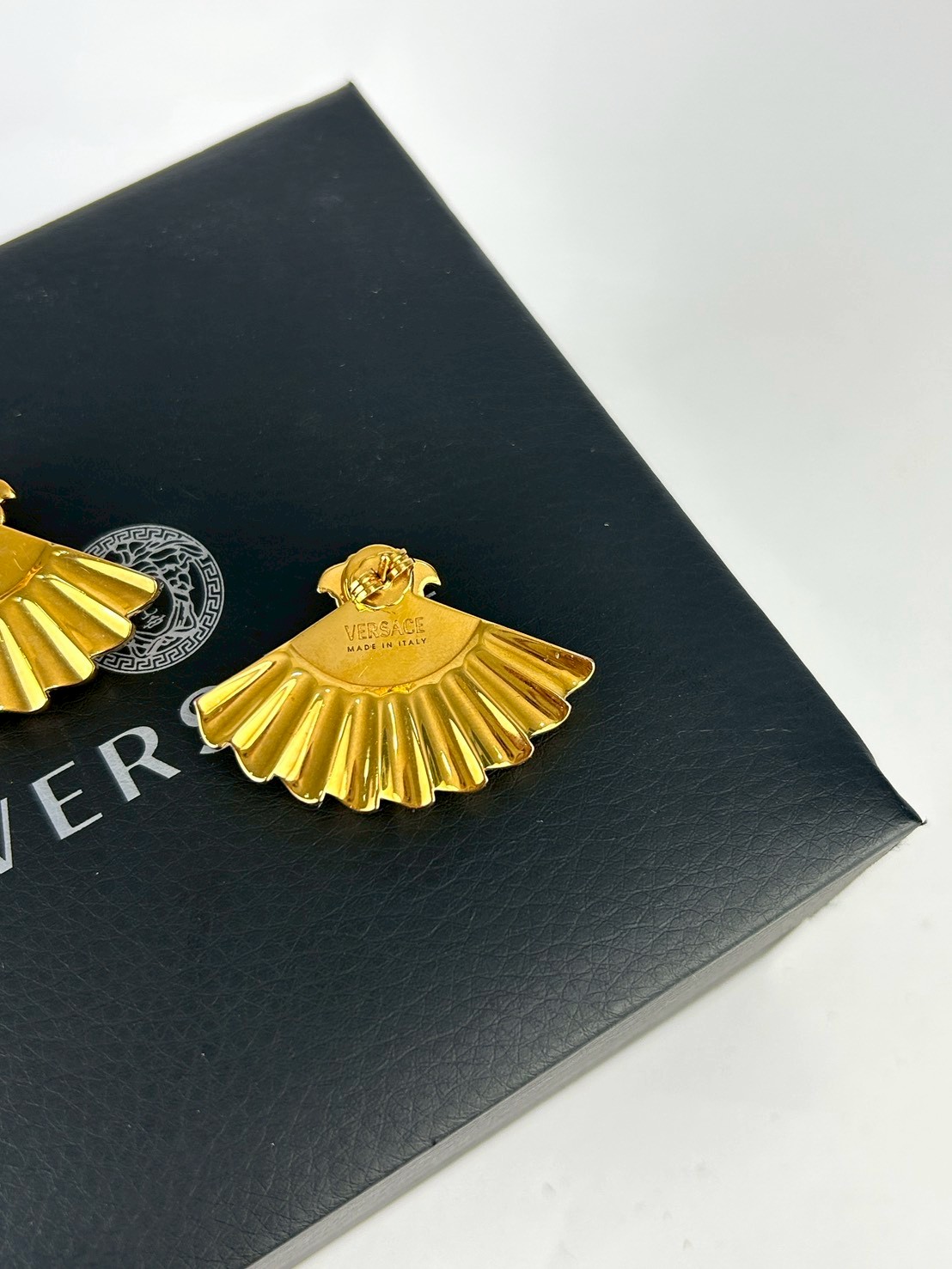 Versace Medusa Fan Crystal Earrings Y2023 - Image 6