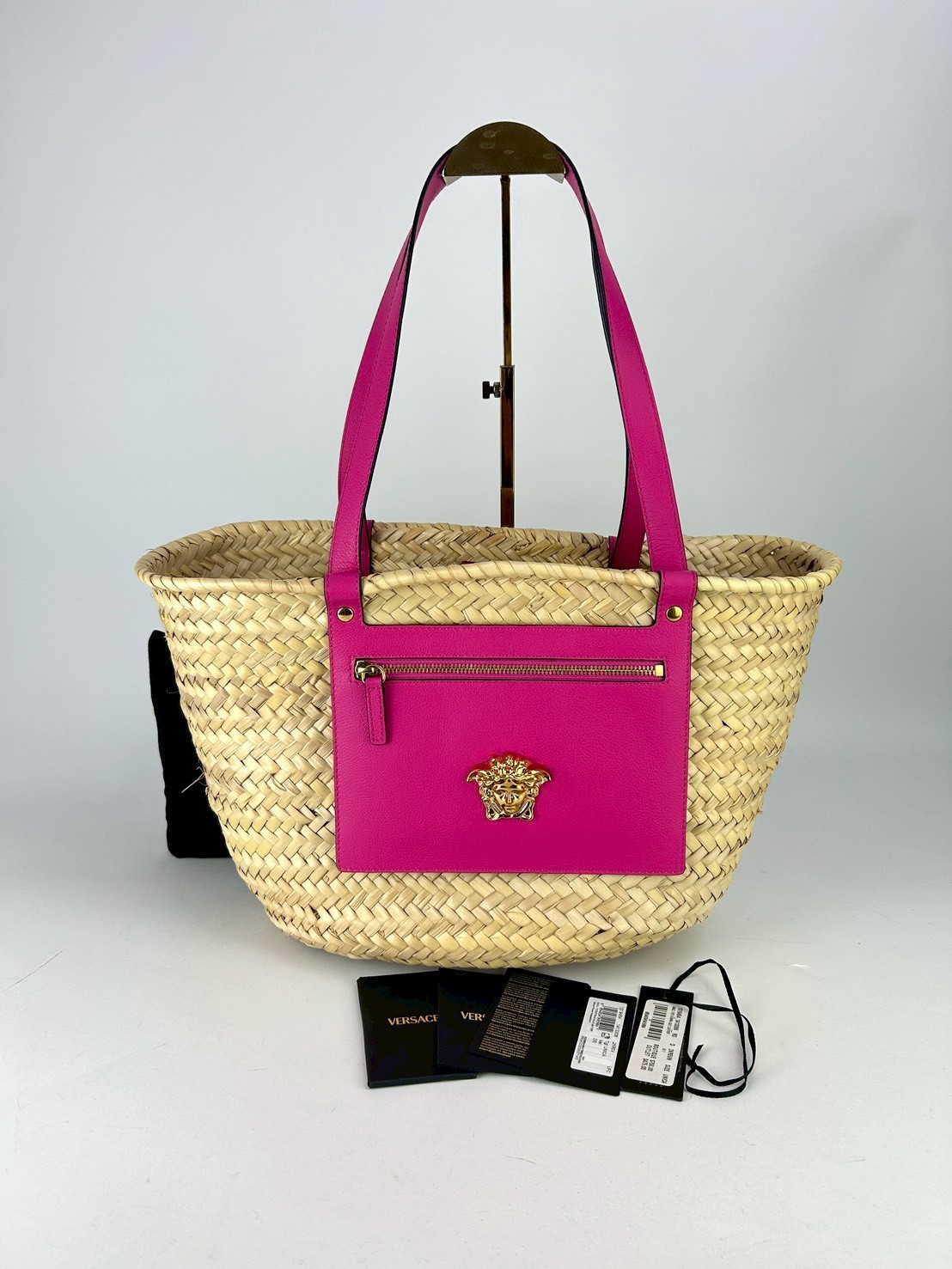 Versace Top Handler small Basket tote bag RFID