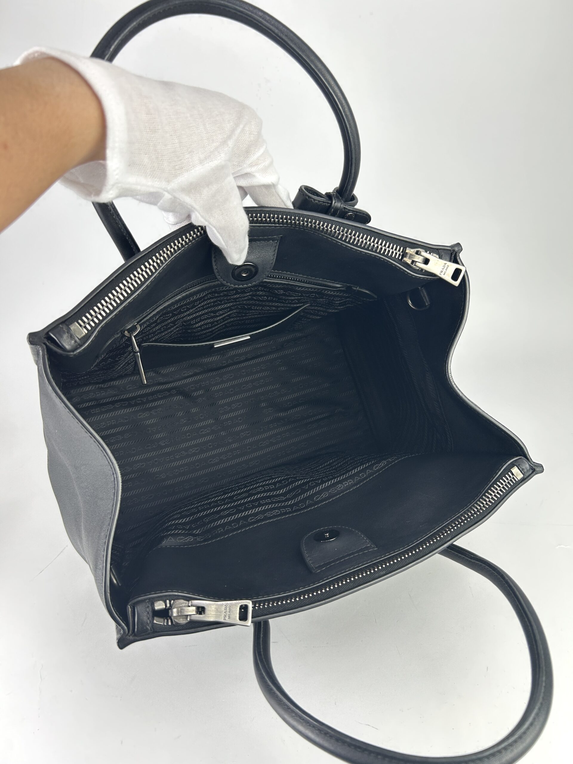 Prada City Double zip Handler bag Y2015 - Image 6