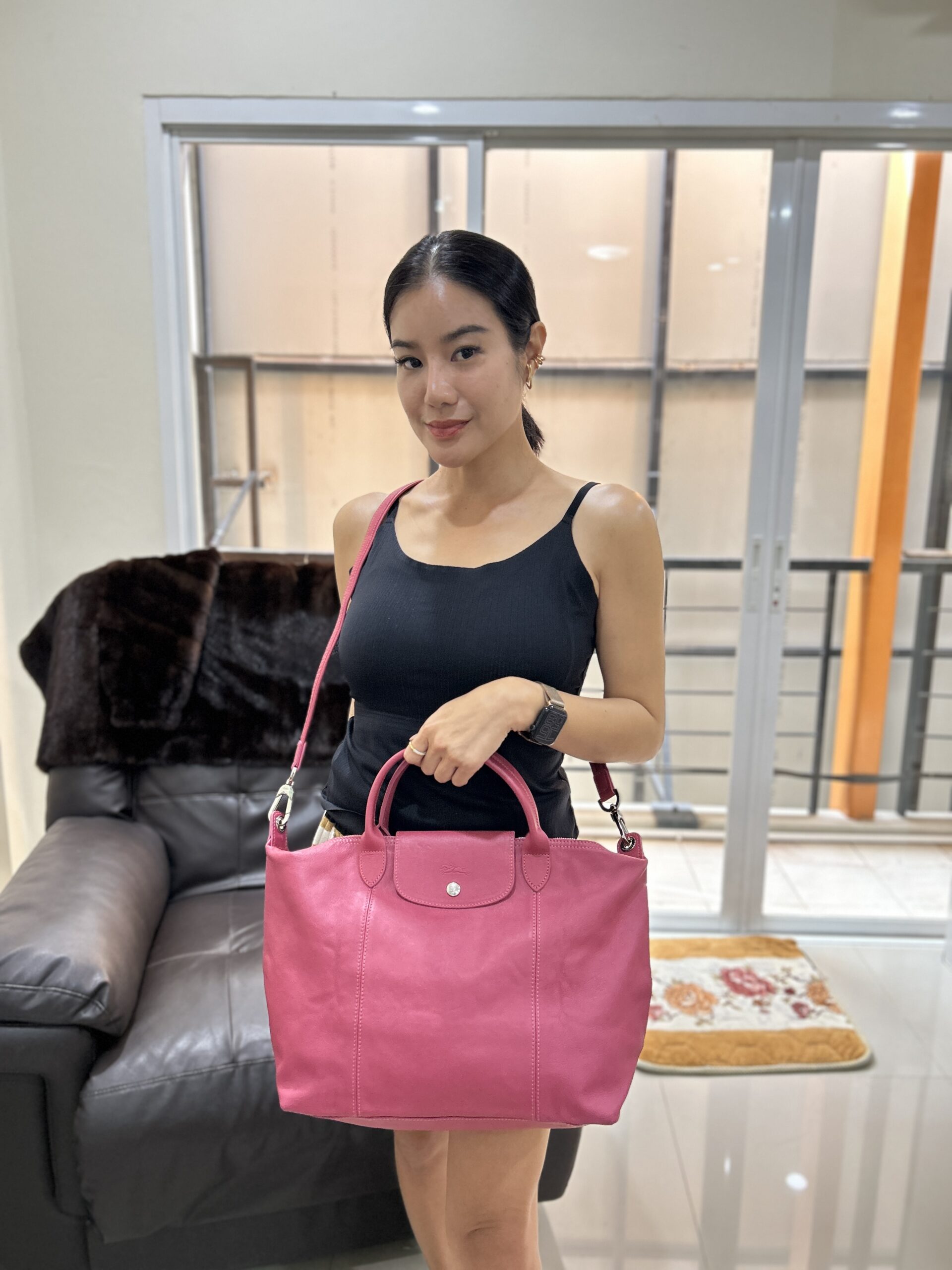 LongChamp Le Pliage Cuir M tote bag - Image 2