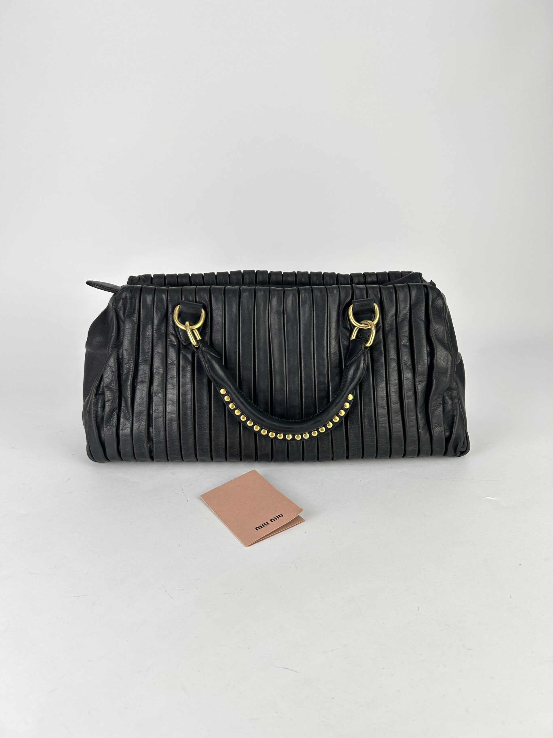 MIUMIU Boston Plisse Hand bag