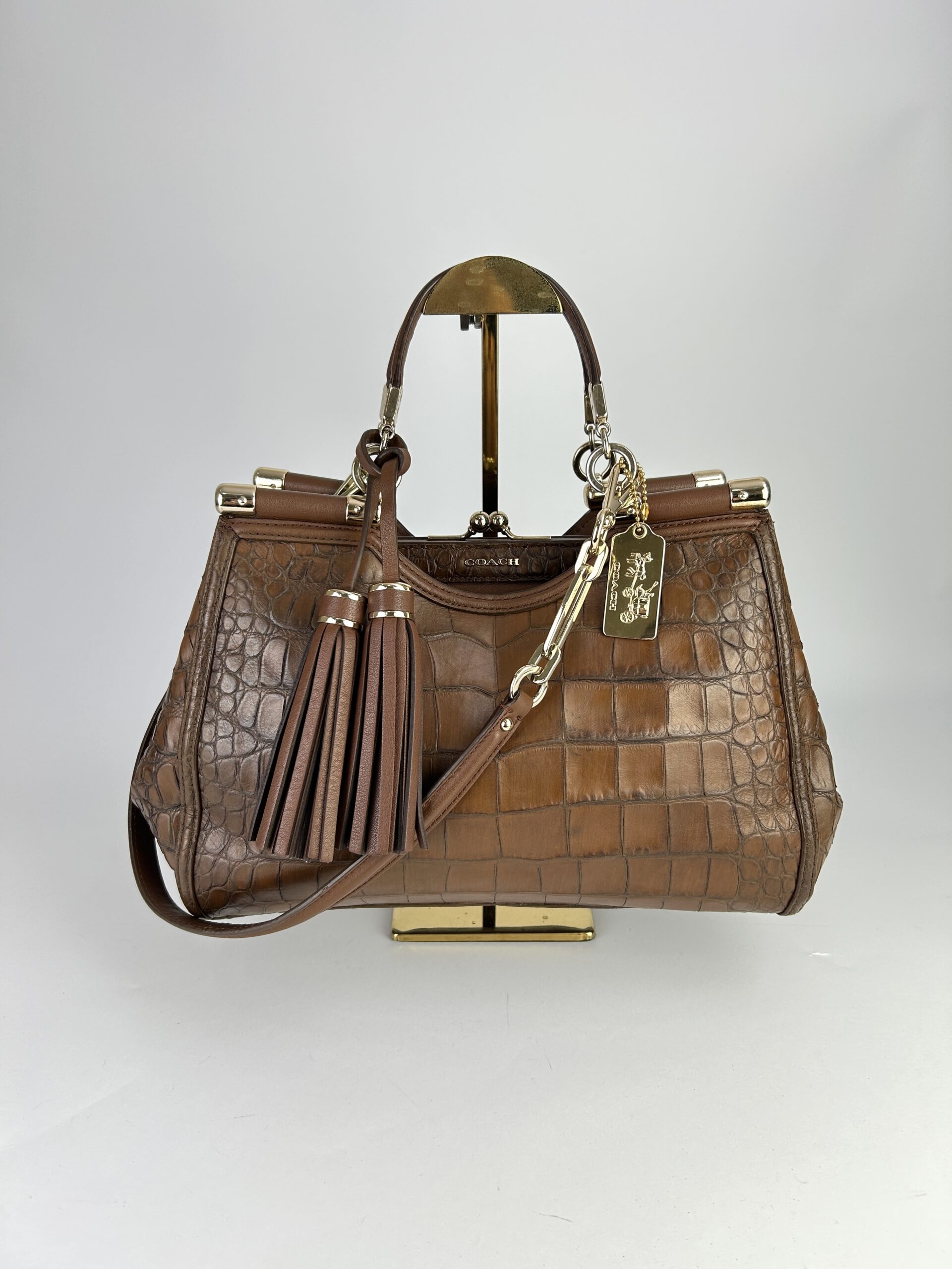 Coach Madison Croc Carrie Handler bag