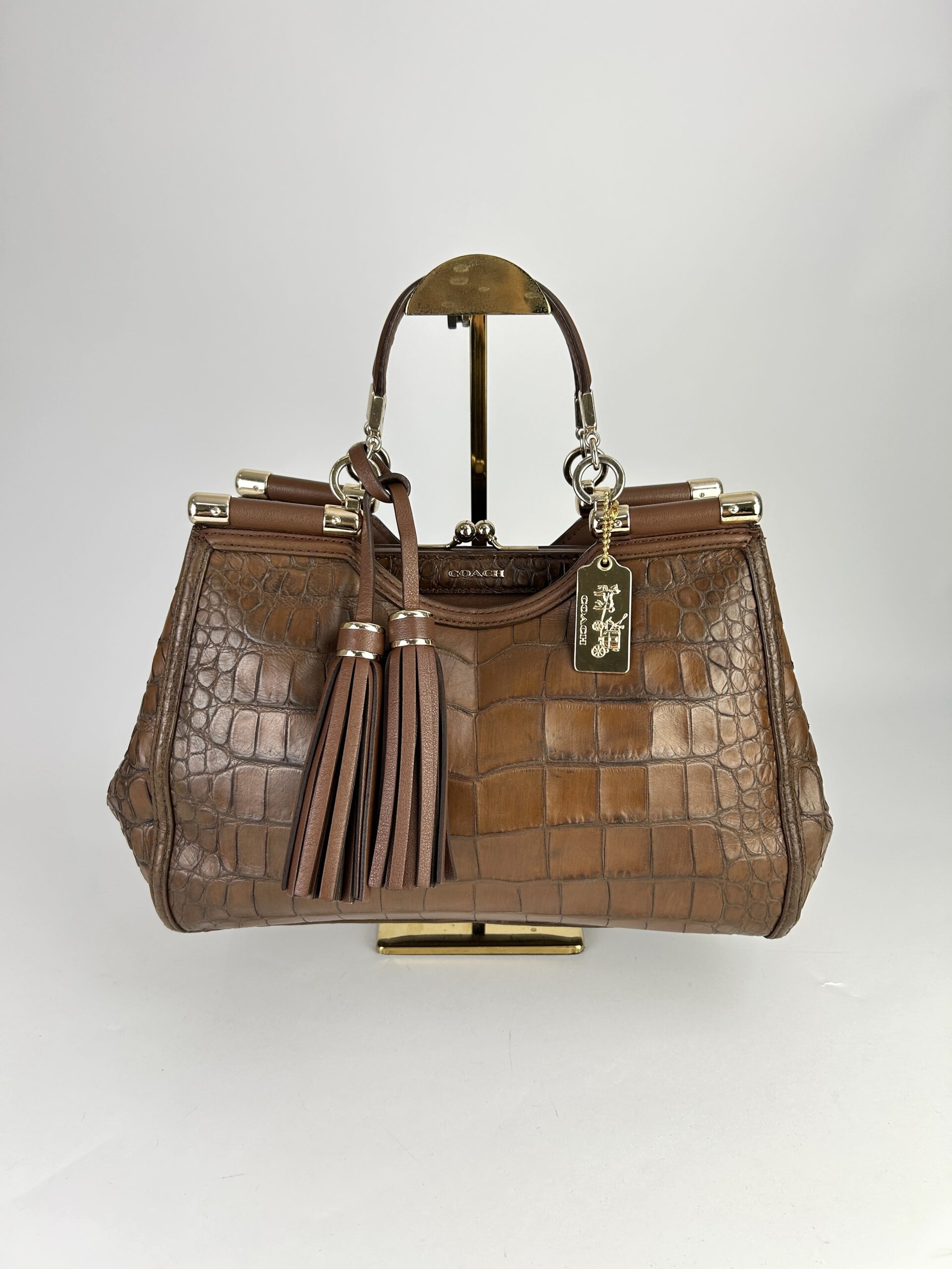 Coach Madison Croc Carrie Handler bag - Image 3
