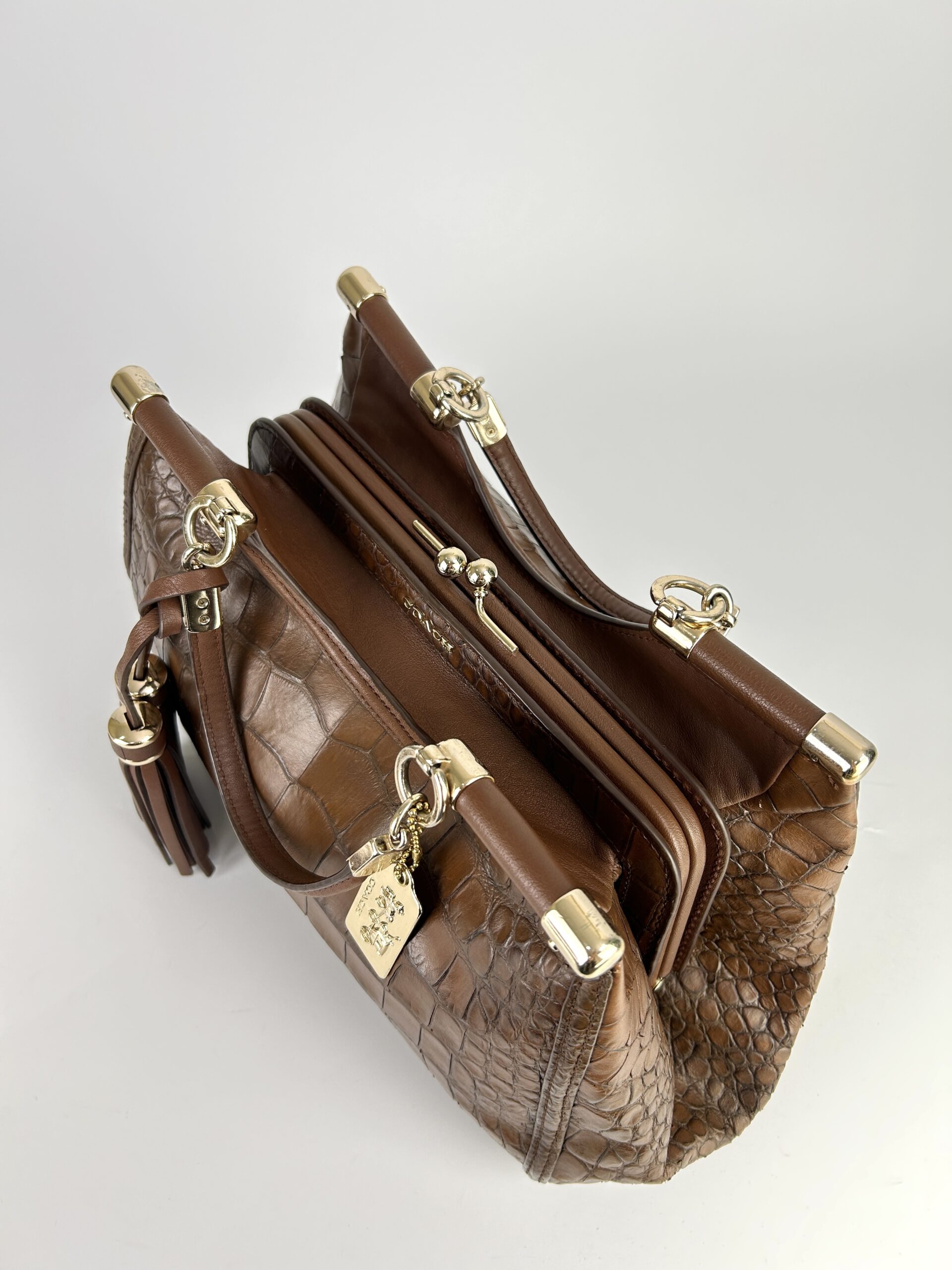 Coach Madison Croc Carrie Handler bag - Image 5