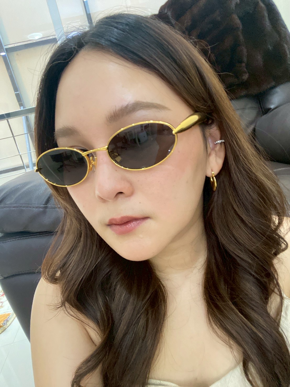 Bottega BB1386S Sardine Oval Sunglasses - Image 2