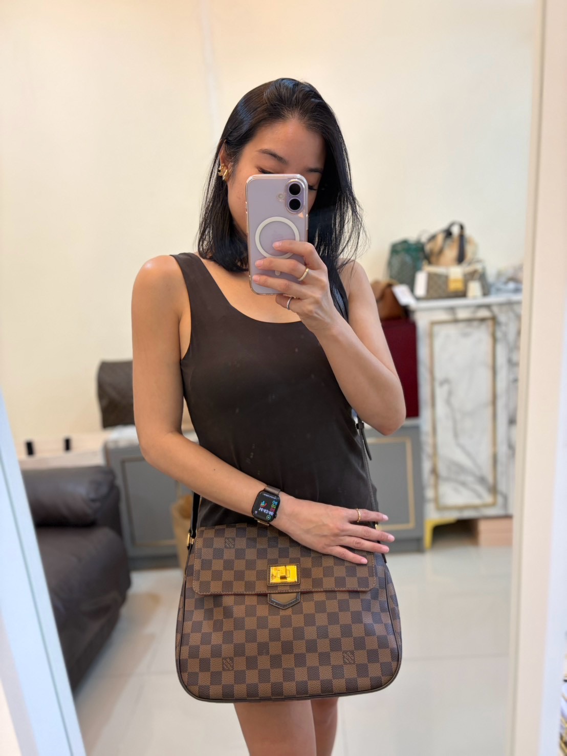 LouisVuitton Damier Ebene Besace Berry Bag Y2012 - Image 2