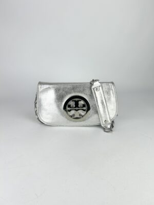ToryBurch  Reva Metallic Clutch