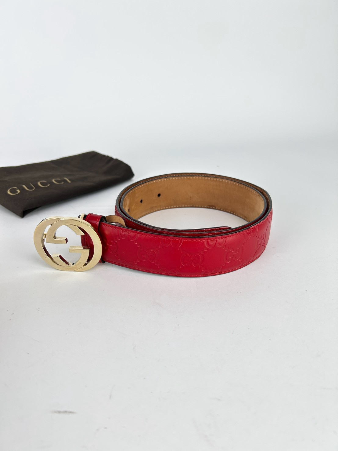 Gucci Signature Leather Belt - Image 3