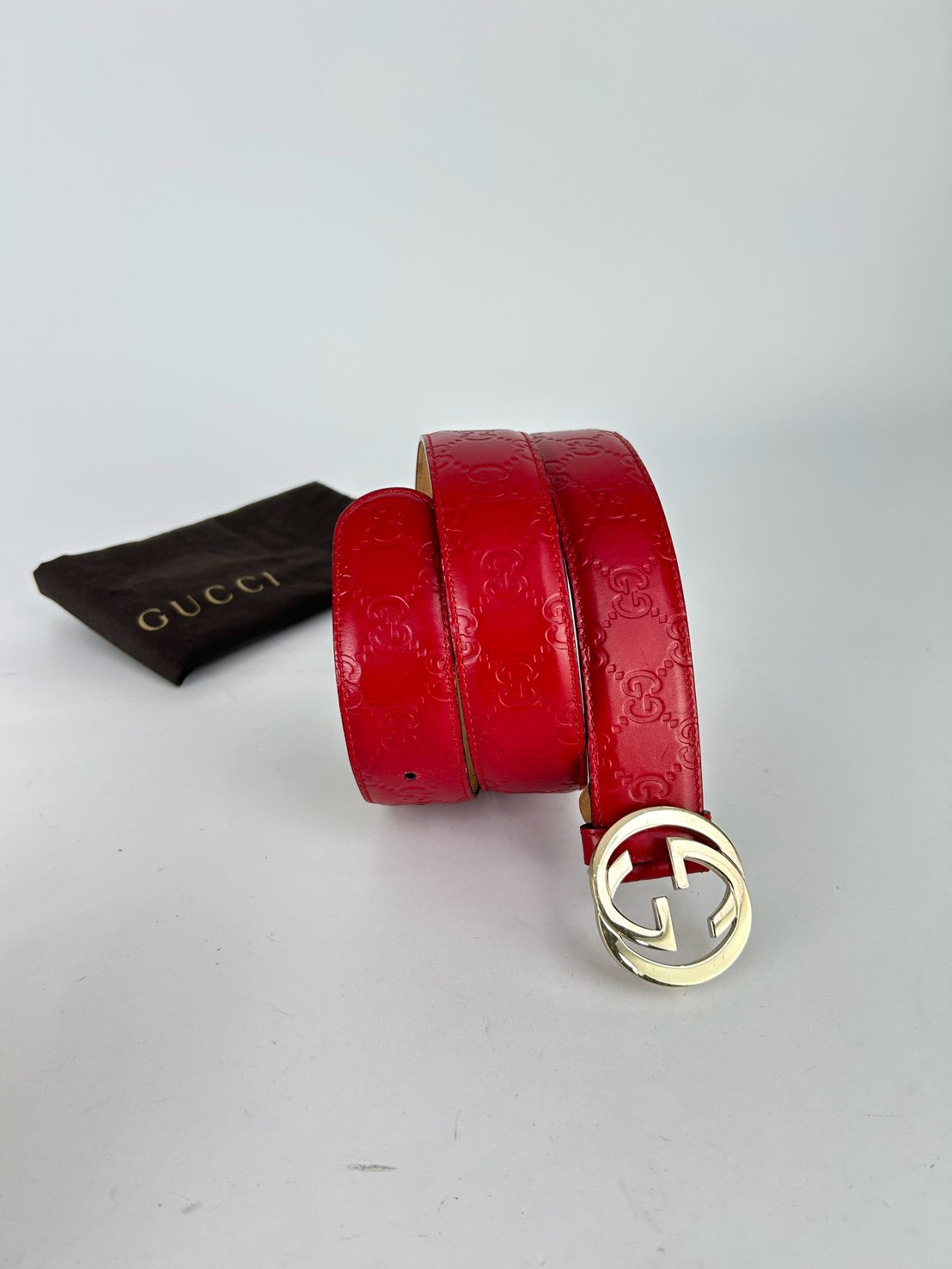 Gucci Signature Leather Belt - Image 2