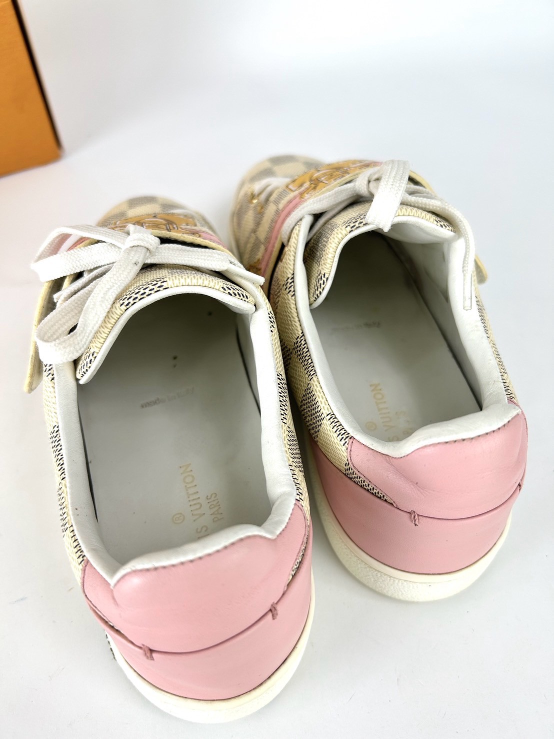 LouisVuitton Damier Azur Summer Trunks Frontrow Sneakers Y2018 - Image 4