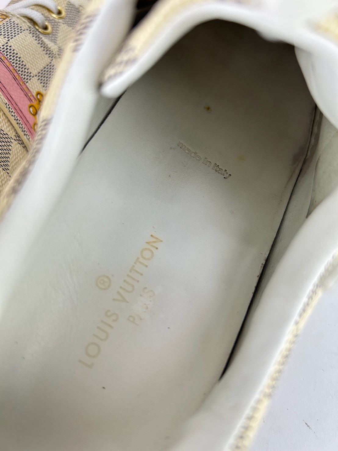 LouisVuitton Damier Azur Summer Trunks Frontrow Sneakers Y2018 - Image 6