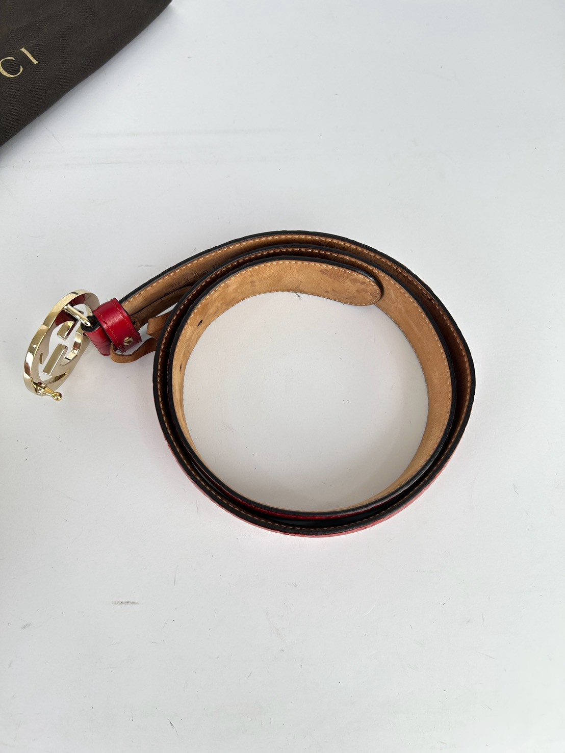 Gucci Signature Leather Belt - Image 5