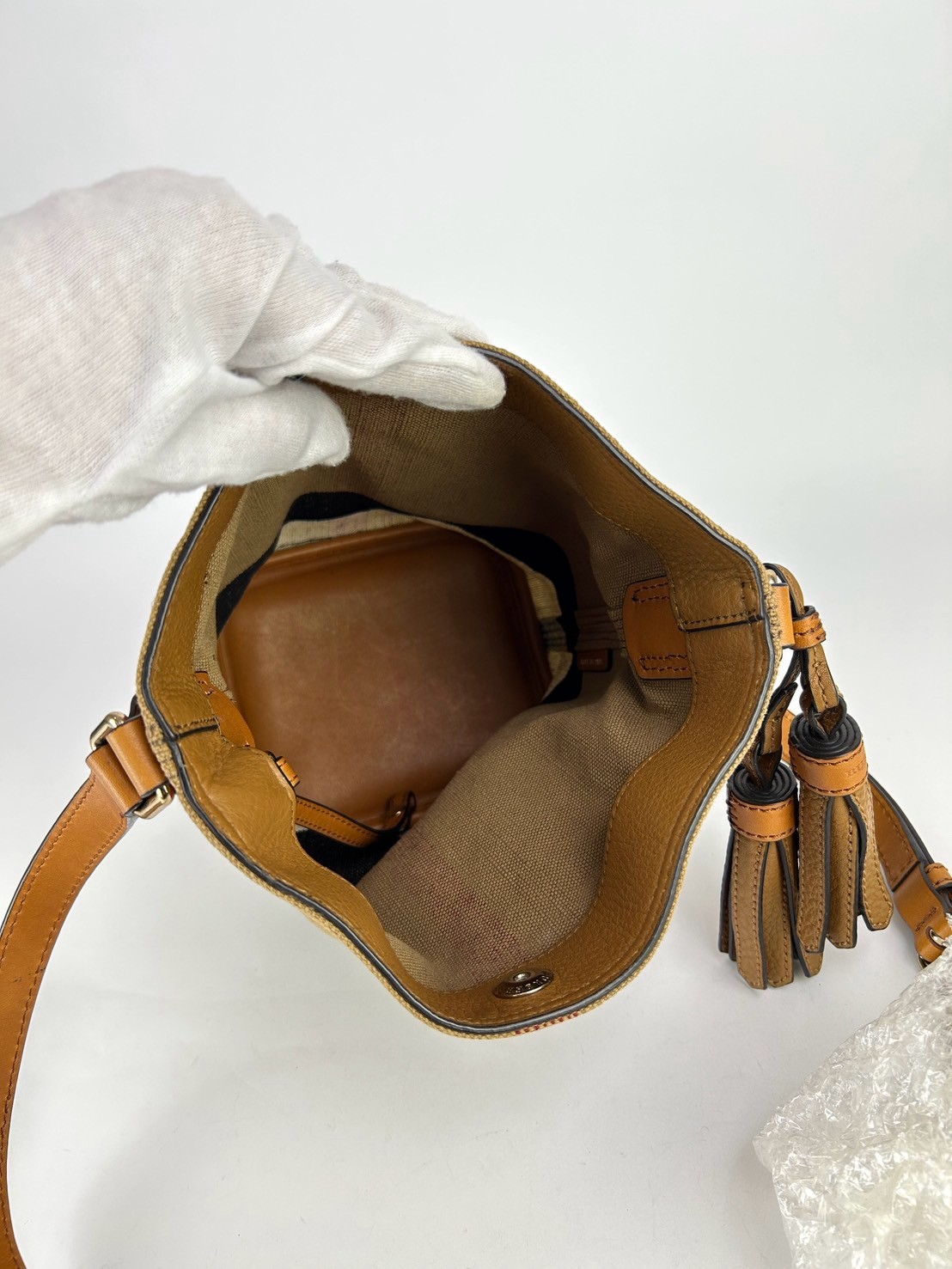 Burberry Ashby Canvas Check Bucket bag - Image 6