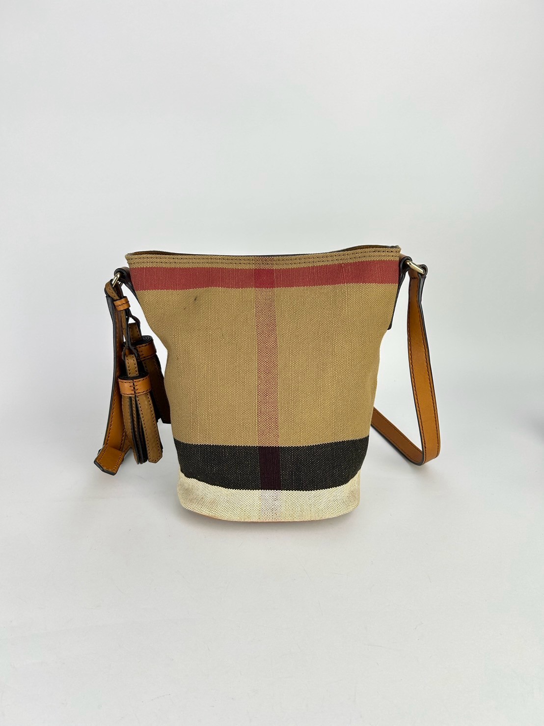 Burberry Ashby Canvas Check Bucket bag - Image 3