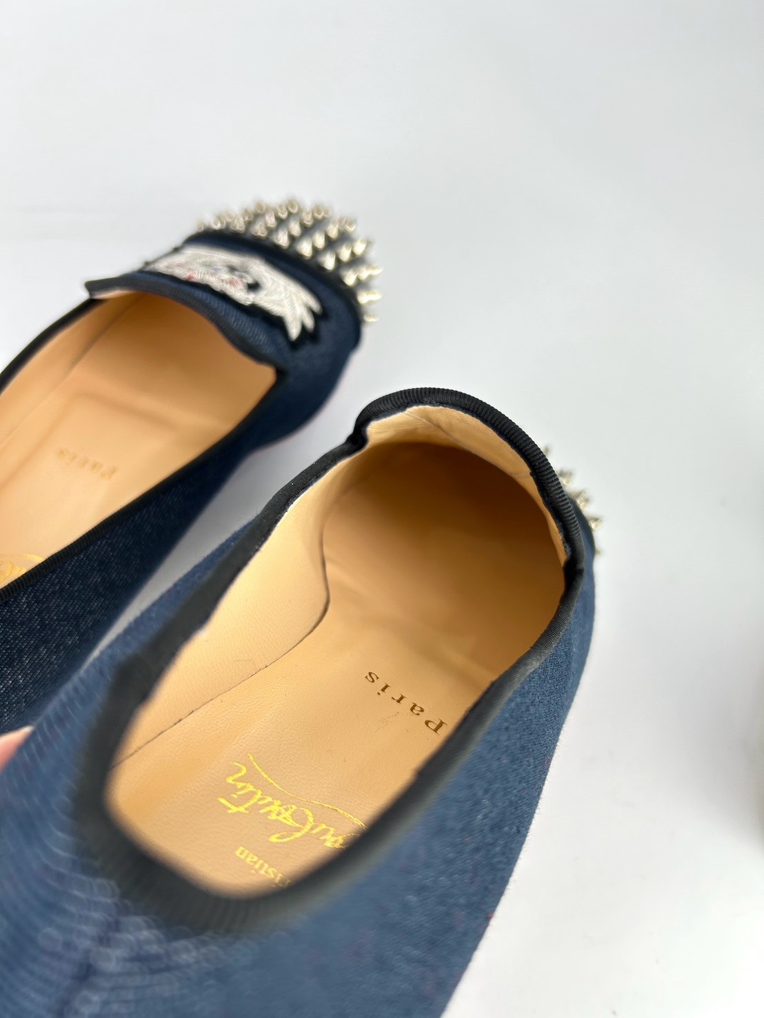 Christian Louboutin Spiked Toe Flat Loafers - Image 6