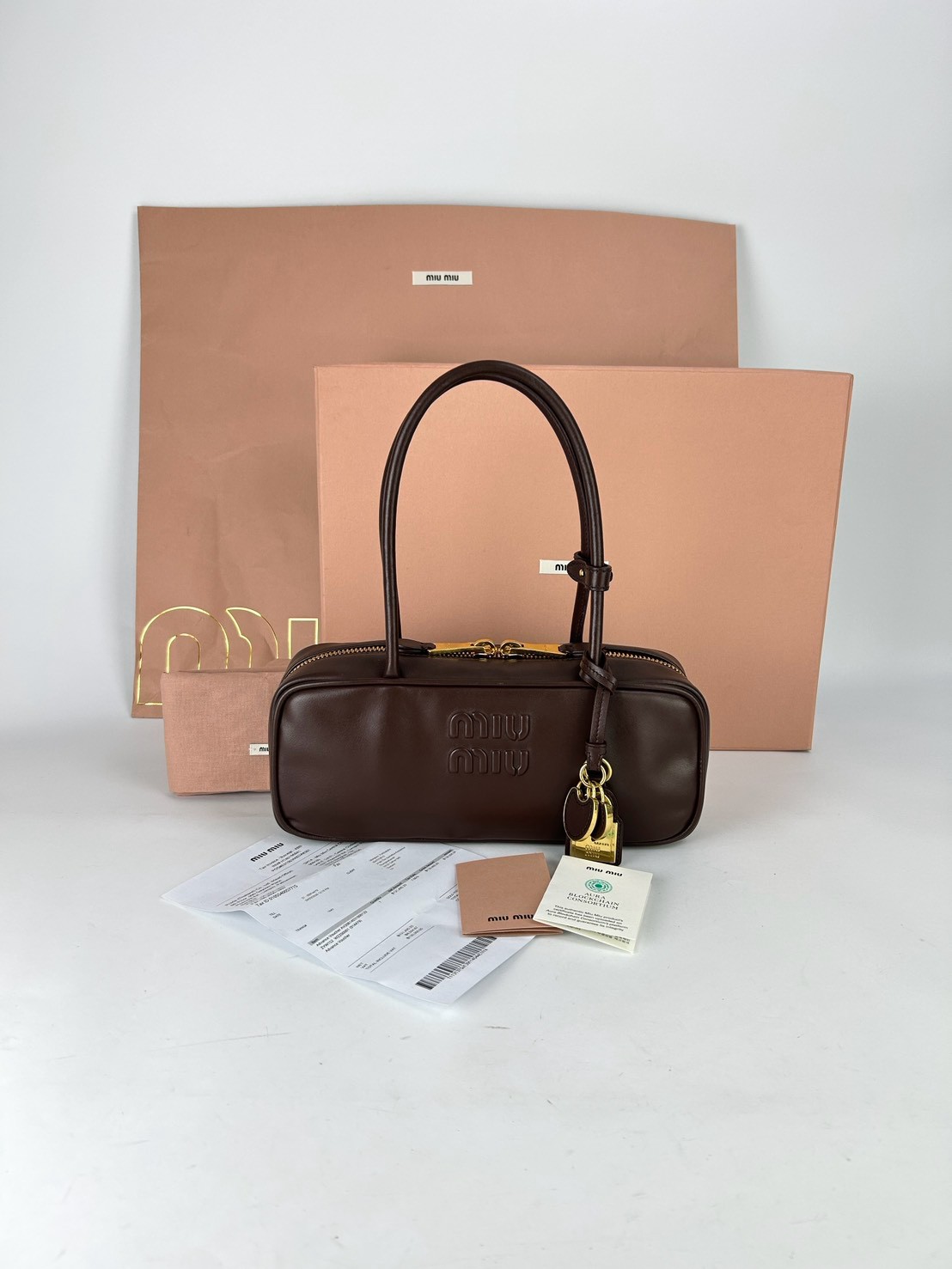 Miumiu Beau Leather Top Handle bag Y2020