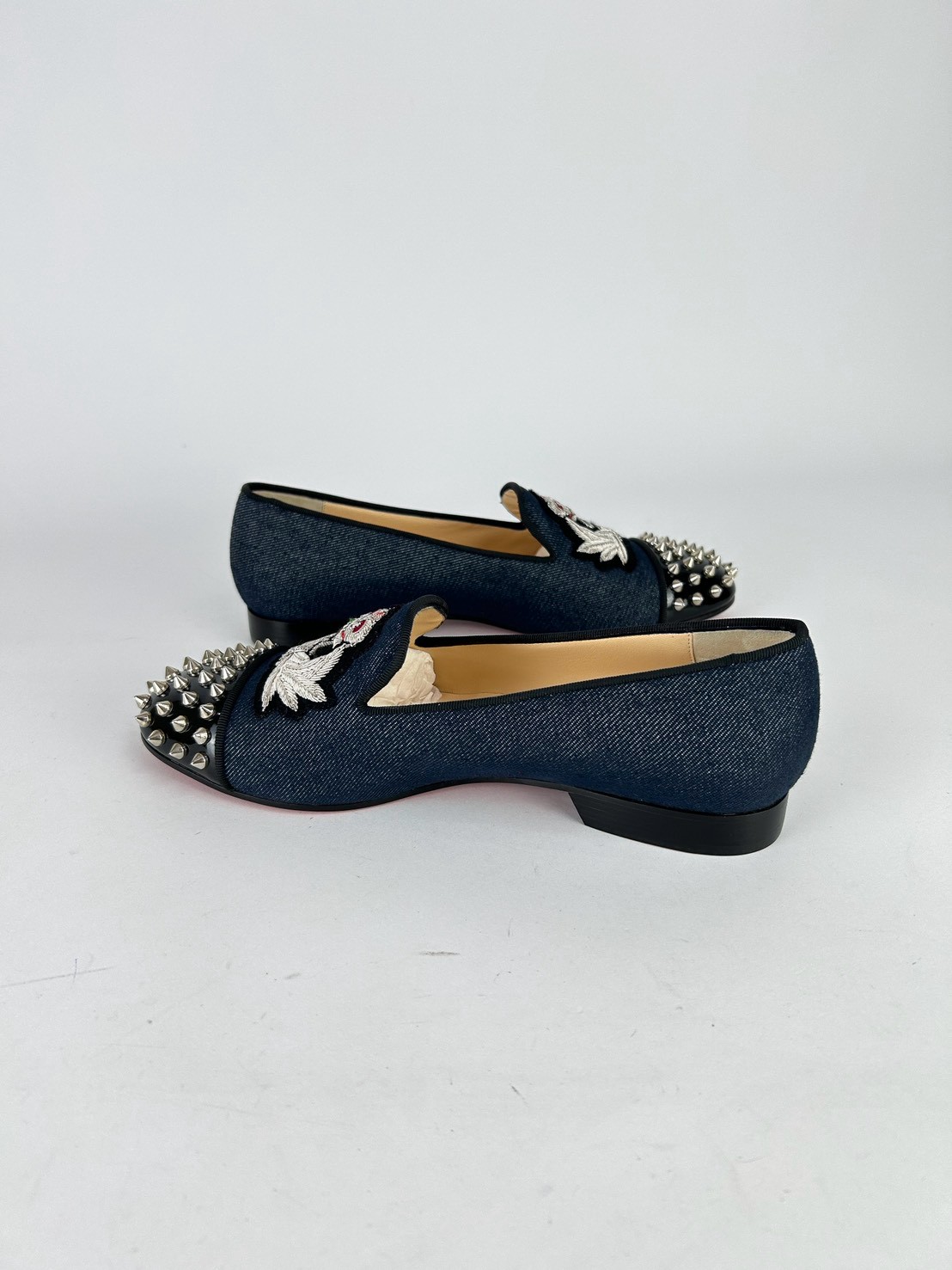 Christian Louboutin Spiked Toe Flat Loafers - Image 3