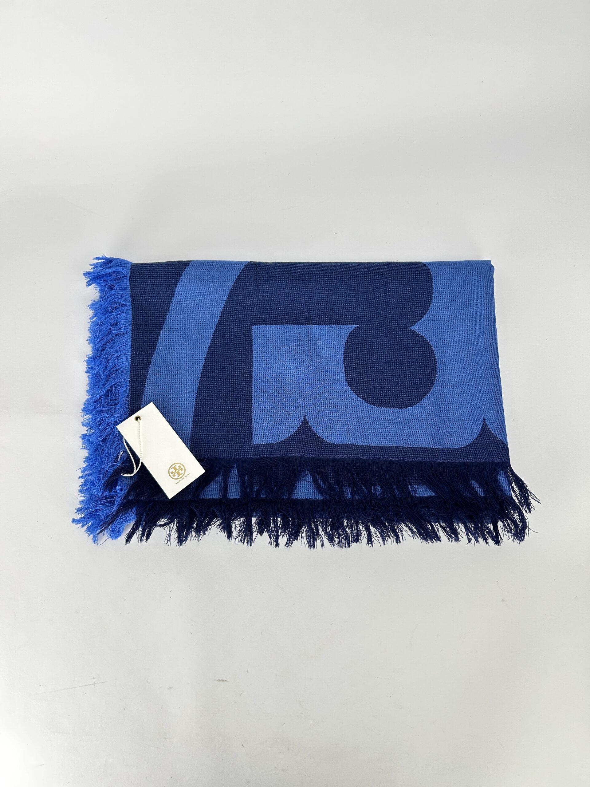 ToryBurch Split Logo Jacquard Scarf