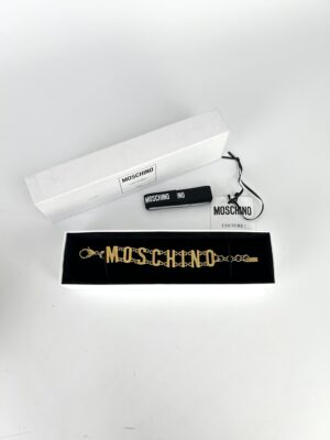 Moschino Logo Lettering Chain Bracelet