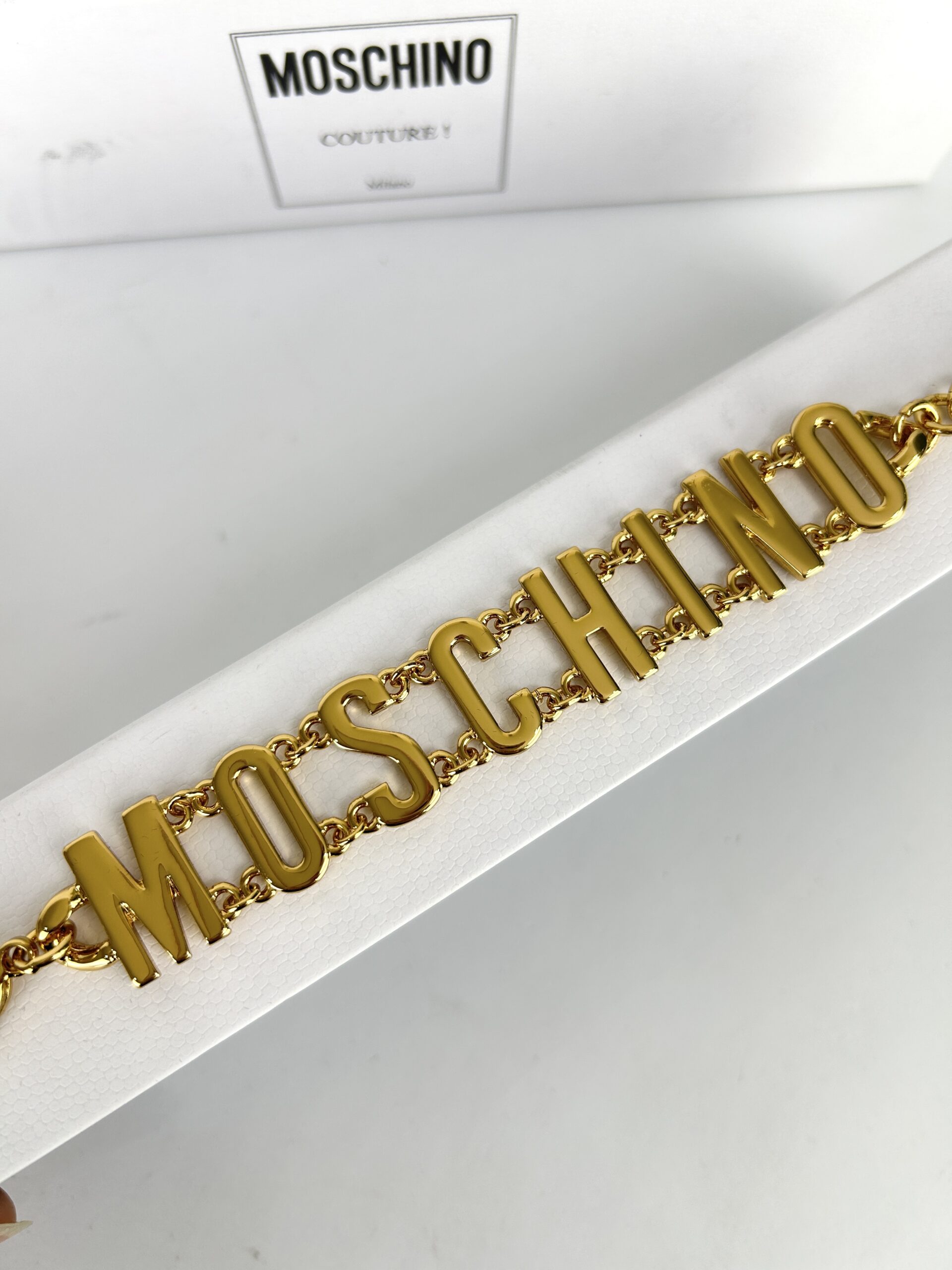 Moschino Logo Lettering Chain Bracelet - Image 4