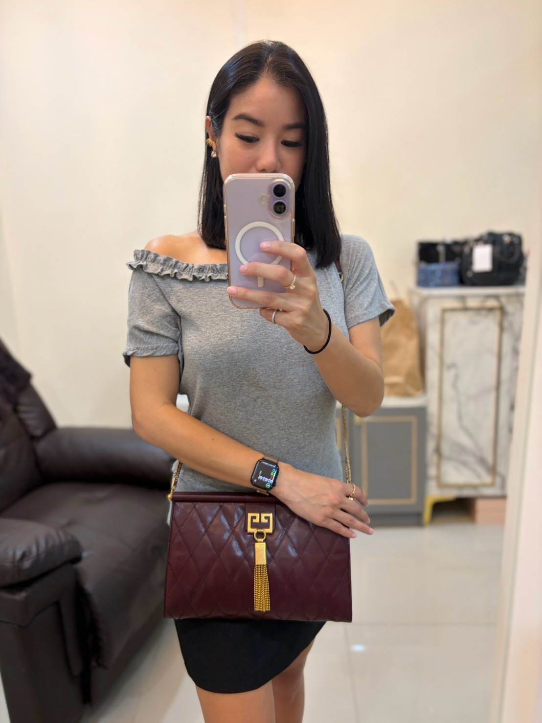 Givenchy Quilted Leather Gem Bag - Image 2